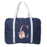 Duffle Bag Travel Storage Bag Set Clothes Tidy Organizer Business Trip Foldable Pouch Unisex Travel Kit Rose Gold Letter Series - Image 18