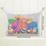 Baby Bathroom Mesh Bath Bag Kids Cartoon Basket Net Children's Games Network Waterproof Cloth Sand Toys Beach Storage Organizer - Image 7