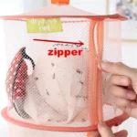 3/4 Shelf Foldable Toy Hanging Storage Net Organizer Space Saving for Kids Room Zipper Bra Drying Basket Mesh Stoage Bag Cage - Image 6
