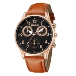 Fashion Leather Strap Men Wristwatch Quartz Rose Gold Casual Watch Relogio Masculino Best Selling Products for Dropshipping - Image 5
