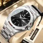 POEDAGAR Top Luxury Men Clock Waterproof Luminous Calendar Week Man Wristwatch Sports Stainless Steel Quartz Men's Watches Reloj - Image 12