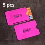 5pcs Aluminium Anti Rfid Card Holder NFC Blocking Reader Lock Id Bank Card Holder Case Protection Metal Thin Credit Card Case - Image 15