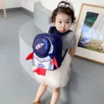Rh-Mochi Kids Backpack With Safety Guide 3d With Drawing / Rocket / Lightweight / School - Image 4