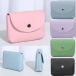 1pcs Litchi Pattern Wallet Earphone Bag Coin Purse Card Holder Simple Buckle Women Bag Card Wallet Handbag Wallets For Women