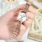 OLEVS 9992 Luxury Women's Watches Elegant Luxury Gold Watch for Women Quartz Waterproof Wristwatches Ladies Relojes Para Mujer - Image 3