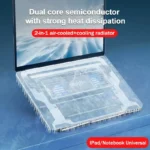 New D20 Laptop Cooling Pad for 11-17.3'' Notebook Cooler Stand Semiconductor+Air-cooled 4 Angle Adjustable Tablet Laptop - Image 3