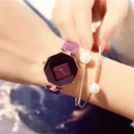 Small Rhombus Leather Ladies Watch Women Wrist Decoration Watches Diamond Gold Clock Saat Relogio Feminino Bayan Kol Saati - Image 4
