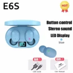 TWS E6S Wireless Bluetooth Headphones Waterproof Noise Cancelling LED Earbuds with Mic Wireless Headset  Bluetooth Earphones - Image 10