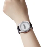 Luxury Brand DQG Women's Watch Leather Strap Rhinestone Inlay Dial Fashion Quartz Watch for Women Gift Clock - Image 3