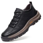 Men's British Lace-Up Sneaker Wear-resistant Lightweight Leather Shoes for Mountain Climbing Camping - Image 18