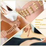 Wood Massage Tools Wooden Therapy Tools Massage Roller Lymphatic Drainage Health Care for Leg Back Arm Body Muscle Pain Relief - Image 2