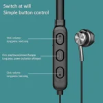 Magnetic Suction Neckband Headphones Waterptoof Neck-mounted Wireless Bluetooth Earphones Mega Bass with Mic Sports Headsets - Image 2