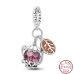 Dessert Afternoon Tea Series 925 Silver Coffee Cake Pizza Fries Sweet Charms Beads 3mm DIY Fine Jewelry Making - Image 10