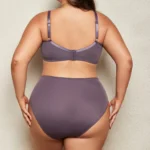 Beauwear 85C-110E Women's Plus Size Lingerie Set Plain Lace Underwear Set Thin Unlined Underwire Bra and Panty Set - Image 2