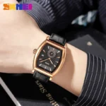 SKMEI 9306 Fashion Quartz Mens Watches Luxury Leather Date Calendar Waterproof Sport Men Wristwatches Clock  Relojes Para Hombre - Image 5