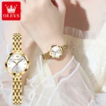 OLEVS 9992 Luxury Women's Watches Elegant Luxury Gold Watch for Women Quartz Waterproof Wristwatches Ladies Relojes Para Mujer - Image 4