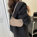 Fashion Women Shoulder Bag Mini Handbags Luxury Felt Flap Underarm Bags Female Large Capacity Casual Crossobdy Clutch - Image 2