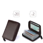 20 Detents Cards Holders PU Business Bank Credit Bus ID Card Holder Cover Coin Pouch Anti Demagnetization Wallets Bag Organizer - Image 6