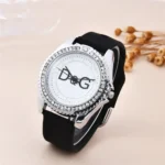 Luxury Brand DQG Women's Watch Leather Strap Rhinestone Inlay Dial Fashion Quartz Watch for Women Gift Clock - Image 7