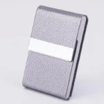 Business Card Holder PU Leather Business Card Case Name Cards Wallet Slim Metal Pocket Card Organizer Gifts for Men Women Office - Image 13