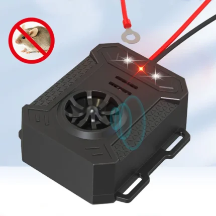 Ultrasonic Rodent Repellent 12KHZ-25KHZ Electronic Mouse Repellent DC 12V Pest Control Device for Auto Truck