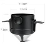 Coffee Filter Portable Stainless Steel Coffee Tea Funnel Reusable Tea Infuser Coffee Dripper Drip For Home Office Outdoor Travel - Image 5