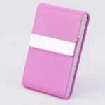 Business Card Holder PU Leather Business Card Case Name Cards Wallet Slim Metal Pocket Card Organizer Gifts for Men Women Office - Image 11