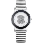 Luxury Ladies Black White Bear Diamond Simple Design Branded Quartz Watch Fashion Stretch Women Dress Clock Creative Watches - Image 7