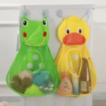 Baby Bath Toys Cute Duck Frog Mesh Net Toy Storage Bag Strong Suction Cups Bath Game Bag Bathroom Organizer Water Toys for Kids - Image 4