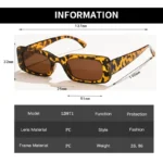 Fashion Sunglasses Classic Retro Square Glasses Women Brand Vintage Travel Small Rectangle Sun Glasses Female Eyewear Anti-Glare - Image 6