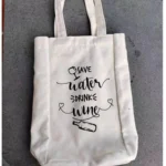 12oz Thick Canvas Double Wine Tote for Dinner, Party Two Drink Bottle Carrier Handle Bags With Divider Custom Accept - Image 6