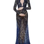 2024Fashion Maternity Photography Props Maxi Maternity Gown Lace Maternity Dress Fancy Shooting Photo Summer Pregnant Dress Plus - Image 4