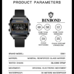 Men's Watch Business Sports Multifunctional Alarm Clock Waterproof Silicone Strap Male Student Fashion Electronic Wristwatches - Image 4