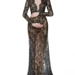 2024Fashion Maternity Photography Props Maxi Maternity Gown Lace Maternity Dress Fancy Shooting Photo Summer Pregnant Dress Plus - Image 7