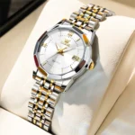 OLEVS Elegant Fashion Women's Watches Luxury Brand Original Quartz Watch for Ladies Waterproof Stainless Steel Luminous Date - Image 24
