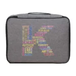 Men Briefcase Handbag Outdoor Travel Credentials Luggage Storage Bag Women Waterproof Text Letter Print Documents Organizer Case - Image 18