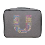 Men Briefcase Handbag Outdoor Travel Credentials Luggage Storage Bag Women Waterproof Text Letter Print Documents Organizer Case - Image 8