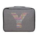 Men Briefcase Handbag Outdoor Travel Credentials Luggage Storage Bag Women Waterproof Text Letter Print Documents Organizer Case - Image 12