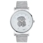 Luxury Ladies Black White Bear Diamond Simple Design Branded Quartz Watch Fashion Stretch Women Dress Clock Creative Watches - Image 10