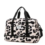 Spacious & Durable Women's Carry-On Travel Bag with Animal Print Nylon Large Capacity Sports Gym Bag  Weekend Overnight Bag - Image 9