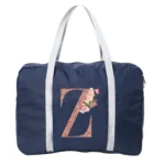 Duffle Bag Travel Storage Bag Set Clothes Tidy Organizer Business Trip Foldable Pouch Unisex Travel Kit Rose Gold Letter Series - Image 29