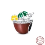 Dessert Afternoon Tea Series 925 Silver Coffee Cake Pizza Fries Sweet Charms Beads 3mm DIY Fine Jewelry Making - Image 41