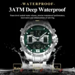 POEDAGAR LED Luxury Men Watch Sports Dual Time Display Digital Luminous Week Date Man Wristwatch Electronic Quartz Men's Watches - Image 3