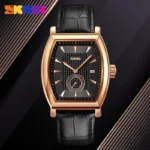 SKMEI 9306 Fashion Quartz Mens Watches Luxury Leather Date Calendar Waterproof Sport Men Wristwatches Clock  Relojes Para Hombre - Image 4