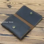 Vintage Card Holder Men Genuine Leather Credit Card Holder Small Wallet Money Bag ID Card Case Mini Purse for Male Tarjetero New - Image 4
