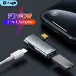 2 in 1 USB Type C OTG Adapter 10W/PD100W Elbow Type C To USB3.0 Adapter Fast Charging Converter For Mobile Phone Tablet Laptop