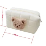 Cute Bear Baby Toiletry Bag Make Up Cosmetic Bags Portable Diaper Pouch Baby Items Organizer Reusable Cotton Cluth Bag for Mommy - Image 6