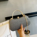 Elegant Glitter Evening Banquet Bag Rhinestone Box Shoulder Bag Crossbody Bag Ladies Clutch Bag Birthday party bag free shipping - Image 6