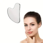 1pc Stainless Steel Gua Sha Tool, Ultra-thin Heart with Triangle Face And Hand Massager, Relax Metal Massager