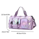 Holographic Glamour Duffel Bag - Spacious,Stylish Shoulder Tote with Shoe Compartment for Effortless Weekend Escapes - - Image 4